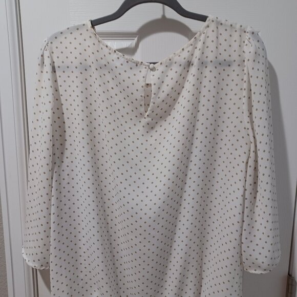 New York and Company Polka Dot Blouse - Picture 2 of 5